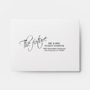 Enveloppe Insertion de feuille d'or de Faux épousant RSVP
