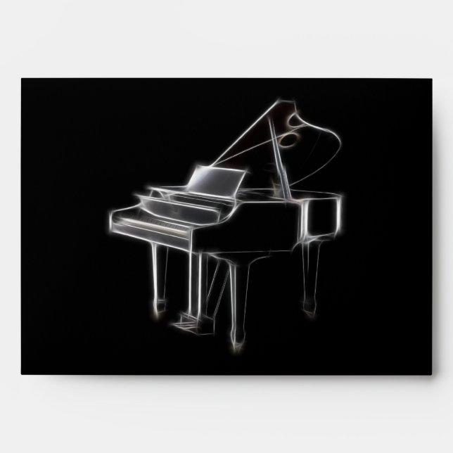 Enveloppe Instrument classique musical de grand piano (Devant)