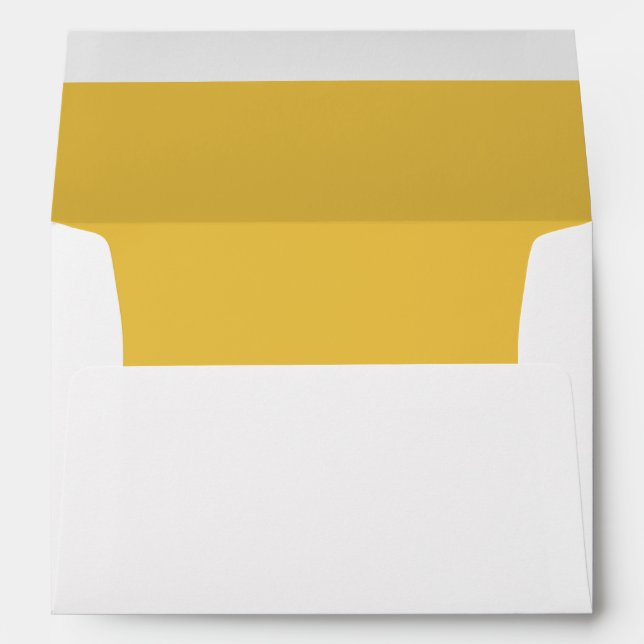 Enveloppe Intense Yellow Elegant return address  (Dos (Bas))