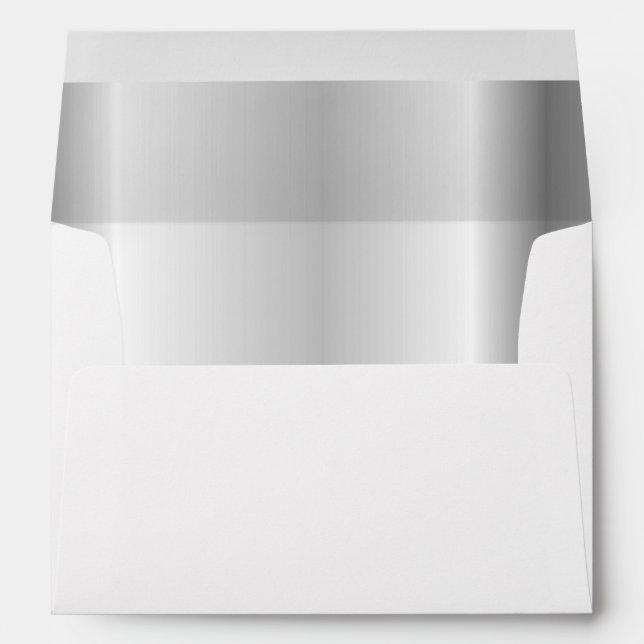 Enveloppe intérieure argentée blanche (Dos (Bas))