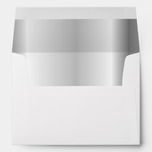 Enveloppe intérieure argentée blanche