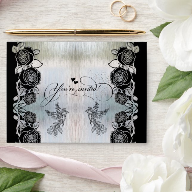 Enveloppe invitación platada con flores (Wedding)