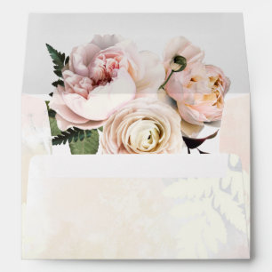 Enveloppe Invitation à la douche nuptiale rose pâle