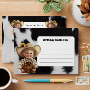 Enveloppe Invitation à l'anniversaire de Cowboy