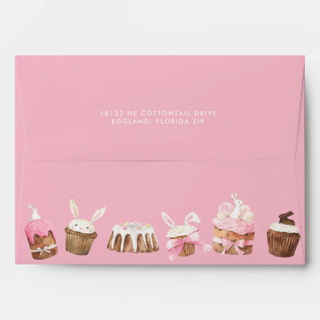 Enveloppe Invitation au brunch de Pâques (Dos (Haut rabat))