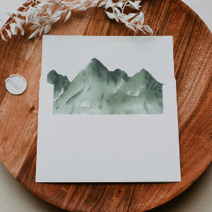Enveloppe Invitation au Mariage campagnard de la montagne ve