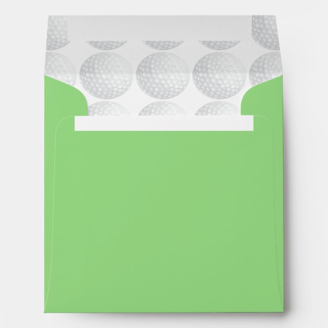 Enveloppe Invitation Balls de Golf (Dos (Bas))