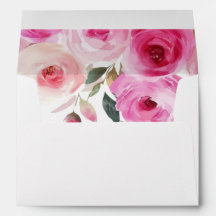 Invitation de Bat Mitzvah Florale Moderne Rose