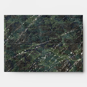 Enveloppe Invitation de fête à paillettes camouflage vert et