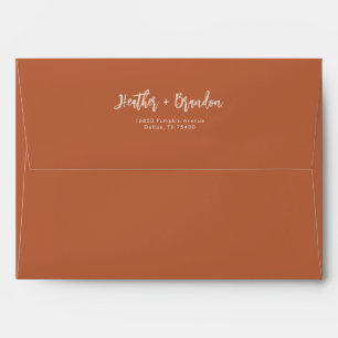 Enveloppe Invitation de mariage désertique à la rouille terr