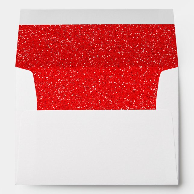 Enveloppe invitation de Noël parties scintillant r (Dos (Bas))