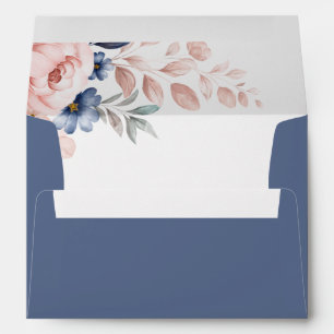Enveloppe Invitation élégante à florale rose moderne