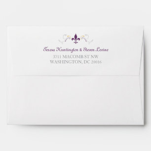 Enveloppe Invitation Fleur de Lis