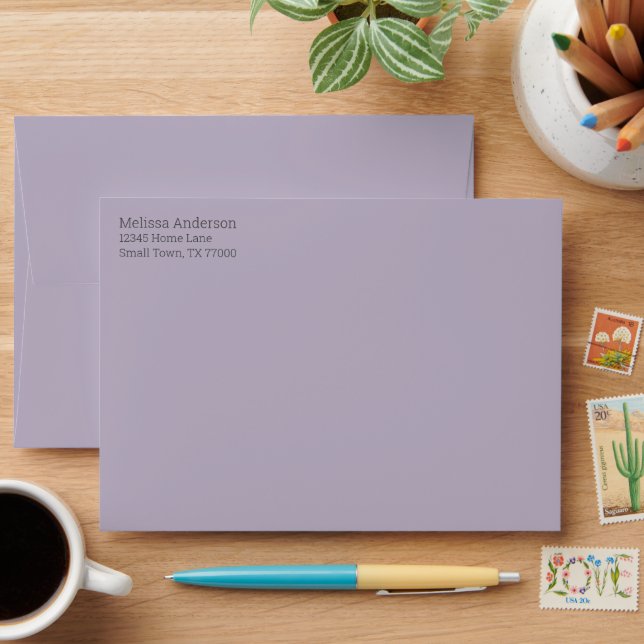 Enveloppe Invitation Floral Fleurs sauvages de l'aquarelle (Desk)