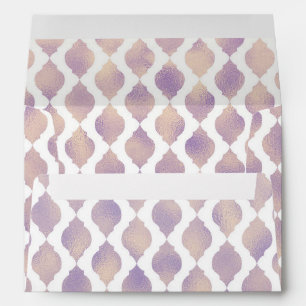 Enveloppe Invitation glamour arabe marocaine or violet