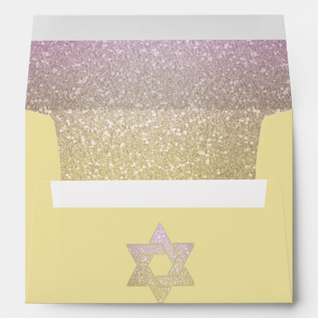Enveloppe Invitation Gradient Glittery (Dos (Bas))