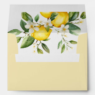 Enveloppe Invitation méditerranéenne au citron 5x7