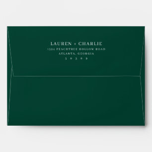 Enveloppe Invitation Minimaliste Noir Élégant