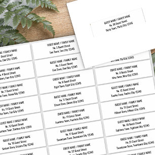 Enveloppe Invitation moderne Étiquette de adresse
