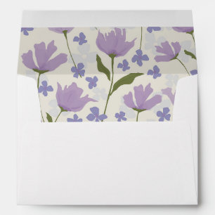Enveloppe Invitation personnalisée Dusty Purple Floral