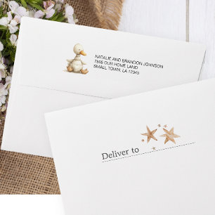Enveloppe Invitation pour une Baby Shower Anima avec des Ani