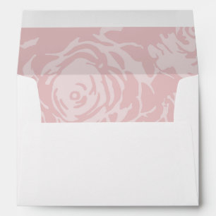 Enveloppe Invitation rose Gold Blooms Foil