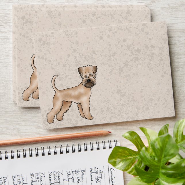 Enveloppe Irlandais Doux Manipulé Terrier mignon chien beige (Stacked)