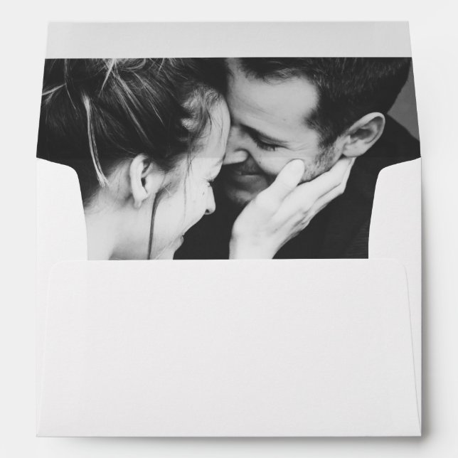 Enveloppe Isabella Modern Simple Calligraphie Mariage (Dos (Bas))