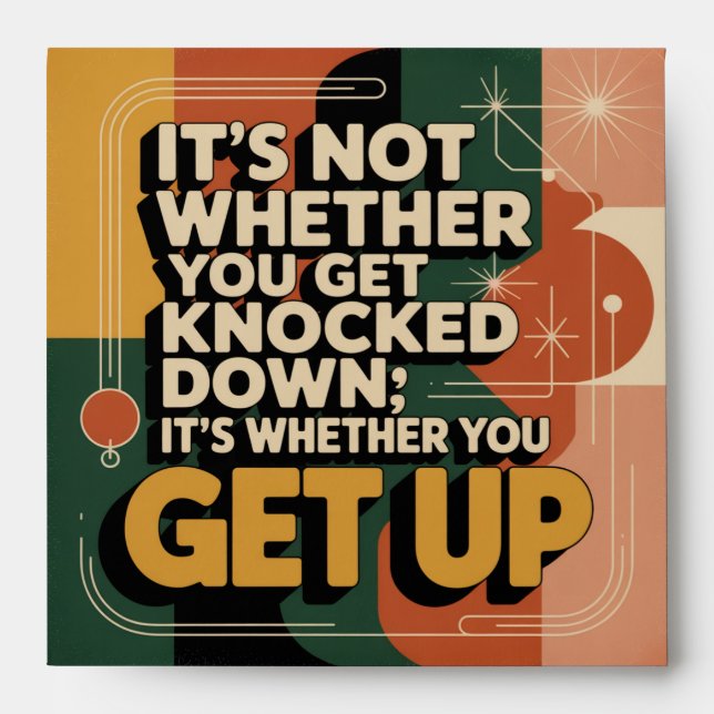 Enveloppe It's Not Whether You Get Knocked Down (Devant)