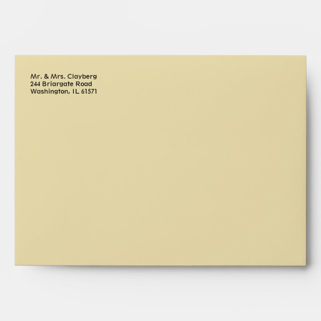 Enveloppe ivoire avec Damas à l'intérieur (Devant)