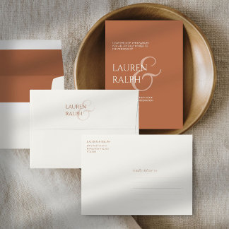 Enveloppe Ivoire crémeux et Faire-part de mariage à revêteme