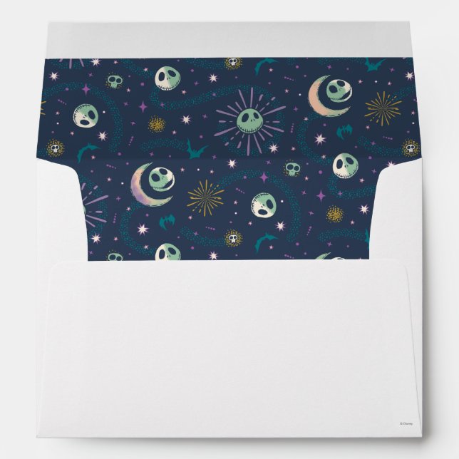 Enveloppe Jack Skellington Sun, Moon & Stars Tarot Motif (Dos (Bas))