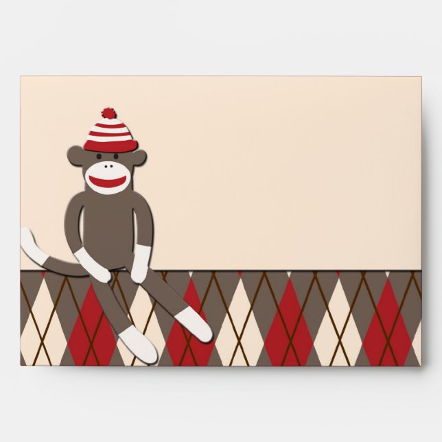Enveloppe Jacquard Sock Monkey (Devant)