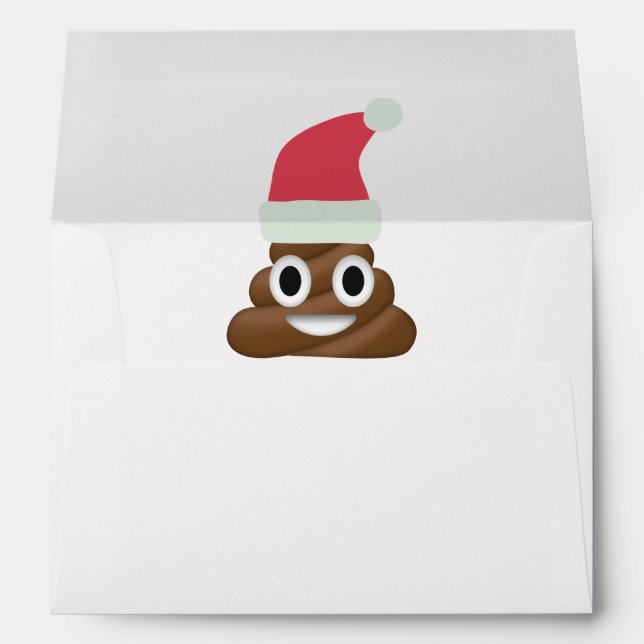 Enveloppe J'Ai Poopé Aujourd'Hui Drôle Emoji Brown Noël (Dos (Bas))