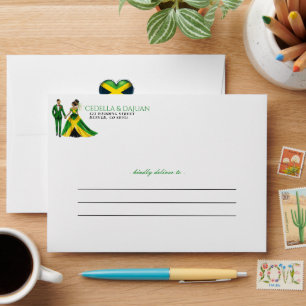 Enveloppe Jamaïque Mariage couple