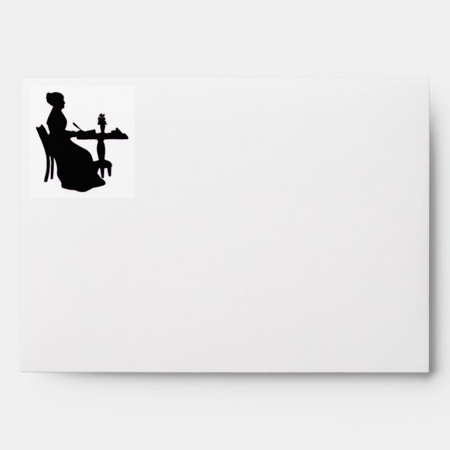 Enveloppe Jane Austen writing silhouette.  (Devant)