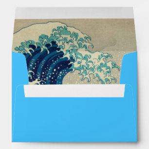 Enveloppe Japon - Art japonais (Grande vague au large de Kan