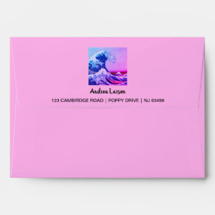Enveloppe Japon - Art japonais (Grande vague au large de Kan