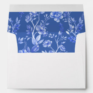 Enveloppe Jardin botanique Delft Blue White Chinoiserie