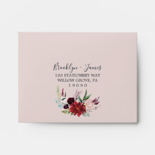 Enveloppe Jardin d'automne Blush Self-Addressed RSVP
