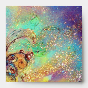 Enveloppe JARDIN DES OMBRES PERDUES bleu jaune rouge vert