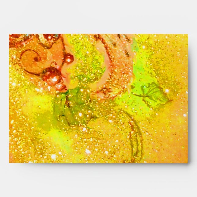 Enveloppe JARDIN DES OMBRES PERDUES Jaune brun vert (Devant)