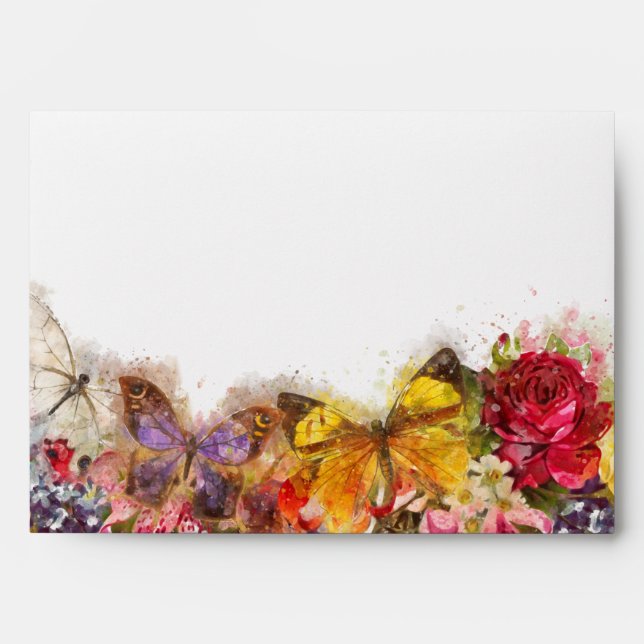 Enveloppe Jardin des papillons (Devant)