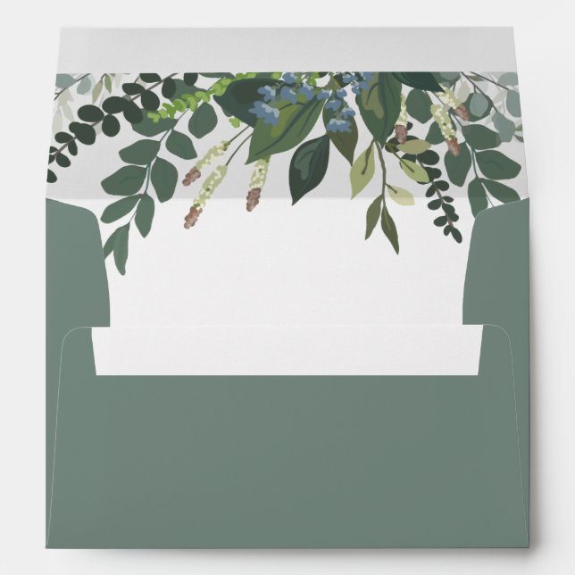 Enveloppe Jardin Foliage Nature Mariage de verdure (Dos (Bas))