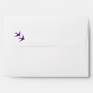 Enveloppe Jardin secret violet Mariage Lovebirds Floral