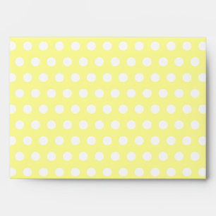 Enveloppe Jaune avec des pois blancs