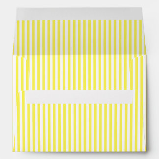 Enveloppe Jaune clair et rayure blanche