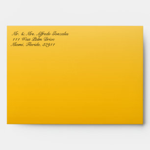 Enveloppe jaune Imprimer la vache funky