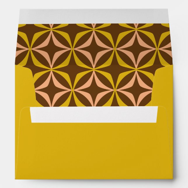 Enveloppe Jaune moderne Typographie Mariage Correspondance (Dos (Bas))