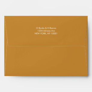Enveloppe jaune moutarde simple adresse personnali